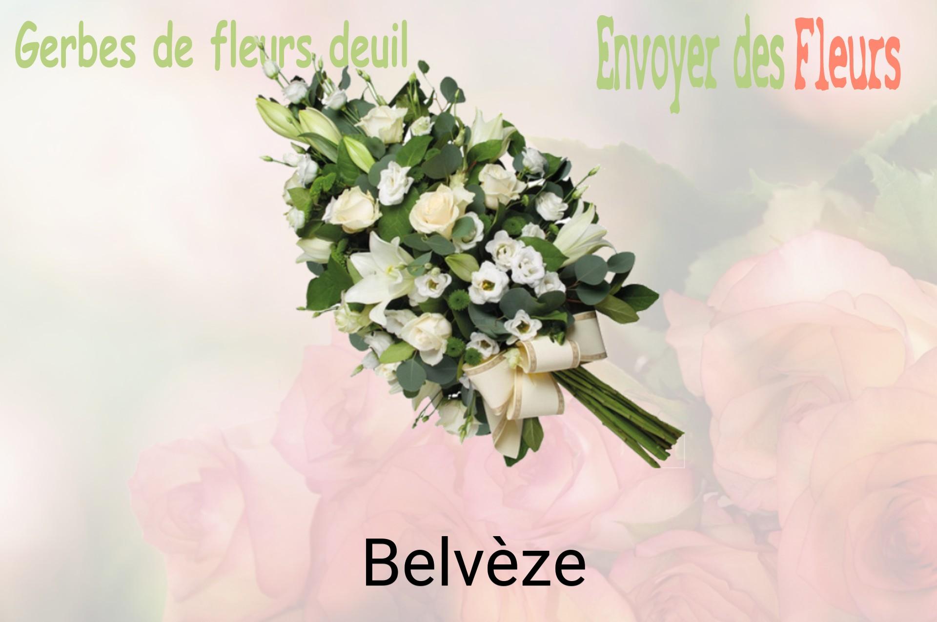Gerbe de fleurs de deuil livrée à Belvèze